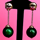 a beautiful VINTAGE COSTUME ESTATE ANTIQUE JEWELRY EARRINGS unsigned