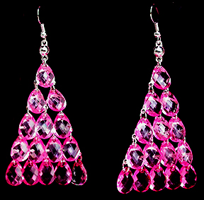 a beautiful VINTAGE COSTUME ESTATE ANTIQUE JEWELRY EARRINGS unsigned