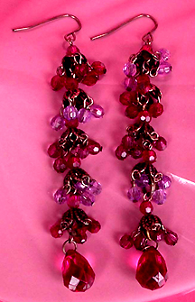 a beautiful VINTAGE COSTUME ESTATE ANTIQUE JEWELRY EARRINGS unsigned