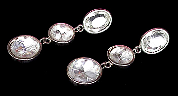 a beautiful VINTAGE COSTUME ESTATE ANTIQUE JEWELRY EARRINGS unsigned