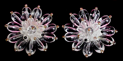 a beautiful VINTAGE COSTUME ESTATE ANTIQUE JEWELRY EARRINGS unsigned