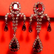 a beautiful vintage costume jewelry Juliana earrings unsigned