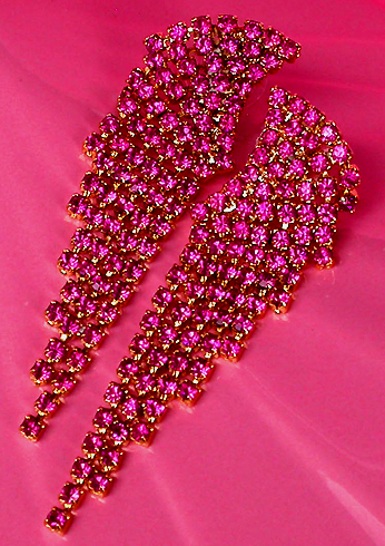 a beautiful VINTAGE COSTUME ESTATE ANTIQUE JEWELRY EARRINGS unsigned