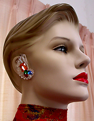 a beautiful vintage costume jewelry Juliana earrings unsigned