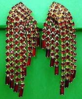 a beautiful VINTAGE COSTUME ESTATE ANTIQUE JEWELRY EARRINGS unsigned