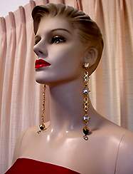 a beautiful vintage costume jewelry Juliana earrings unsigned