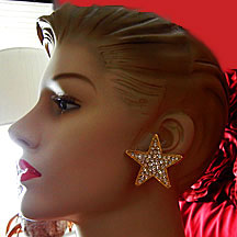 a beautiful VINTAGE COSTUME ESTATE ANTIQUE JEWELRY EARRINGS unsigned