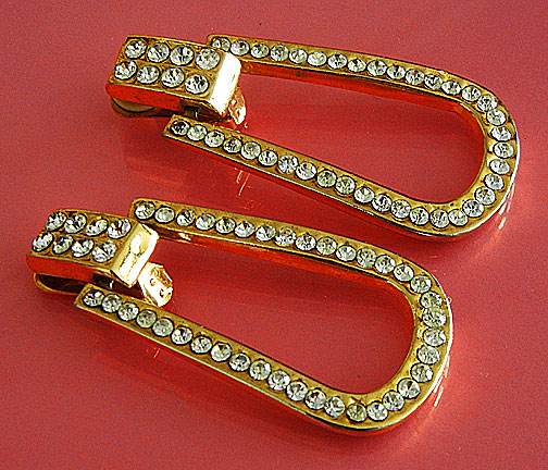 a beautiful VINTAGE COSTUME ESTATE ANTIQUE JEWELRY EARRINGS unsigned
