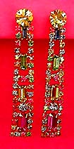 a beautiful VINTAGE COSTUME ESTATE ANTIQUE JEWELRY EARRINGS unsigned