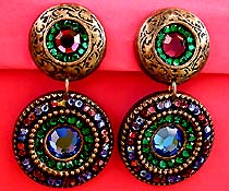 a beautiful vintage costume jewelry Juliana earrings unsigned