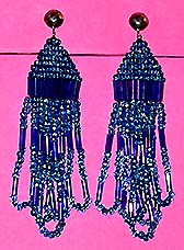 a beautiful VINTAGE COSTUME ESTATE ANTIQUE JEWELRY EARRINGS unsigned