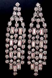 a beautiful VINTAGE COSTUME ESTATE ANTIQUE JEWELRY EARRINGS unsigned