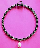 a beautiful vintage costume jewelry clear rhinestone Vintage Estate Antique Necklace