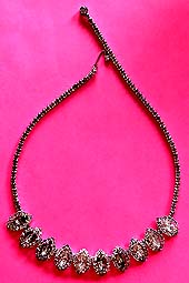 a beautiful vintage costume jewelry necklace Miriam Haskell