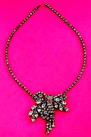 a beautiful vintage costume jewelry necklace Miriam Haskell