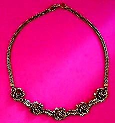 a beautiful vintage costume jewelry choker necklace unsigned