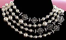 a beautiful vintage costume jewelry necklace