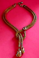 a beautiful vintage costume jewelry choker necklace unsigned