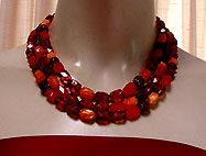 a beautiful vintage costume jewelry necklace