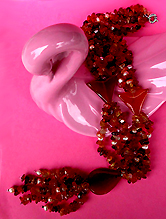 a beautiful vintage costume jewelry necklace