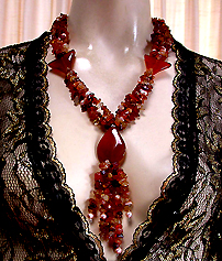 a beautiful vintage costume jewelry necklace