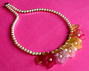 a beautiful vintage costume jewelry necklace