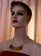 a beautiful vintage costume jewelry necklace