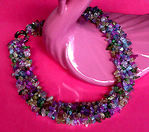 a beautiful vintage costume jewelry necklace