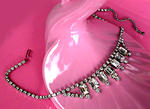 a beautiful vintage costume jewelry necklace