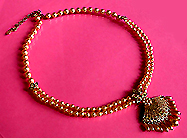 a beautiful vintage costume jewelry necklace