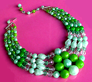 a beautiful vintage costume jewelry necklace