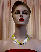 a beautiful vintage costume jewelry necklace