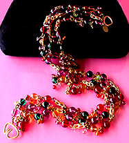 a beautiful vintage costume jewelry necklace