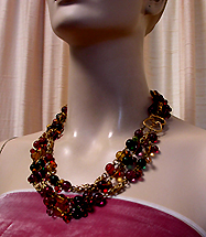 a beautiful vintage costume jewelry necklace