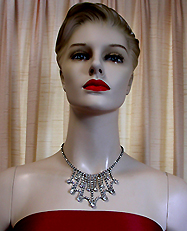 a beautiful vintage costume jewelry necklace