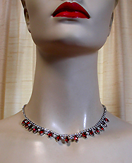 a beautiful vintage costume jewelry necklace
