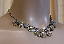 a beautiful vintage costume jewelry necklace