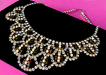 a beautiful vintage costume jewelry necklace