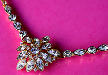 a beautiful vintage costume jewelry necklace