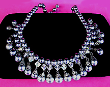 a beautiful vintage costume jewelry necklace