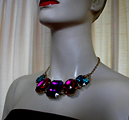 a beautiful vintage costume jewelry necklace