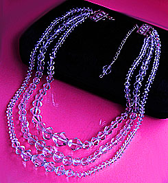 a beautiful vintage costume jewelry necklace