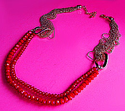a beautiful vintage costume jewelry necklace