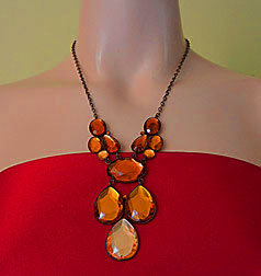 a beautiful vintage costume jewelry necklace