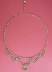 a beautiful vintage costume jewelry choker necklace unsigned