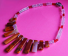 a beautiful vintage costume jewelry necklace