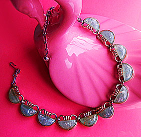 a beautiful vintage costume jewelry necklace