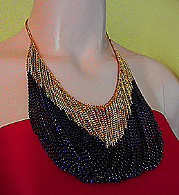 a beautiful vintage costume jewelry necklace