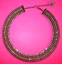 a beautiful vintage costume jewelry clear rhinestone Vintage Estate Antique Necklace