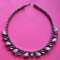 a beautiful vintage costume jewelry necklace Miriam Haskell